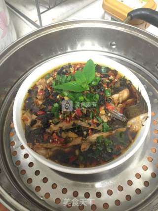 清蒸酱香紫苏剁椒鸦片鱼的做法步骤：5