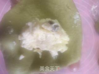 抹茶乳酪小面包的做法步骤：8