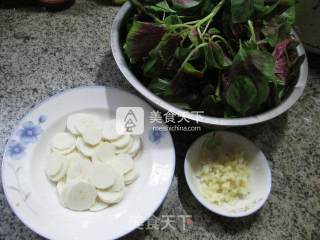 山药炒红苋菜的做法步骤：1
