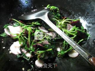 山药炒红苋菜的做法步骤：4