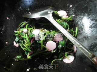 山药炒红苋菜的做法步骤：7