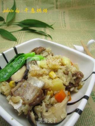 排骨焖饭——电饭煲一键搞定的做法步骤：7