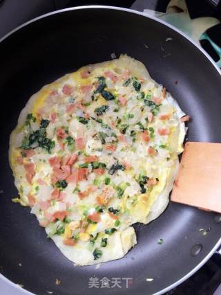 鸡蛋摊面饼的做法步骤：9