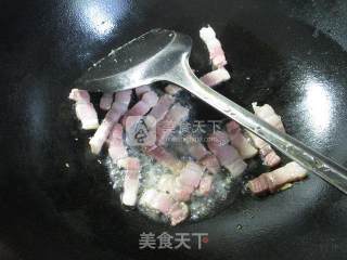 咸肉小白菜炒鸡蛋的做法步骤：5