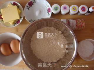 七彩蝴蝶饼干的做法步骤：1