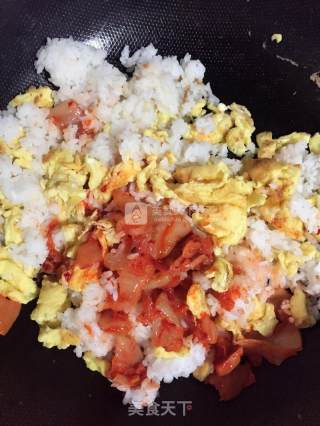 泡菜炒饭的做法步骤：4
