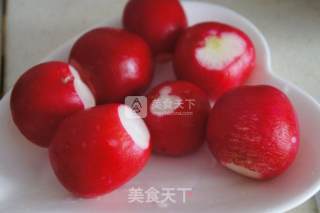 糖醋水萝卜花的做法步骤：1