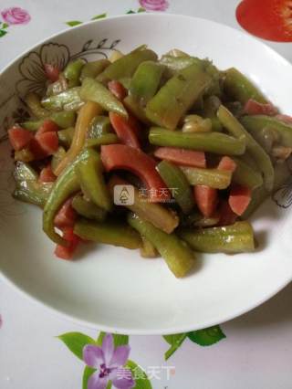 香肠炒绿茄子的做法步骤：4