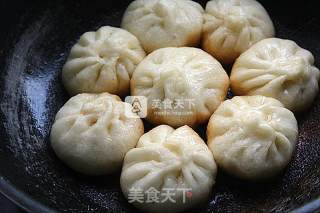 青椒馅水煎包的做法步骤：13