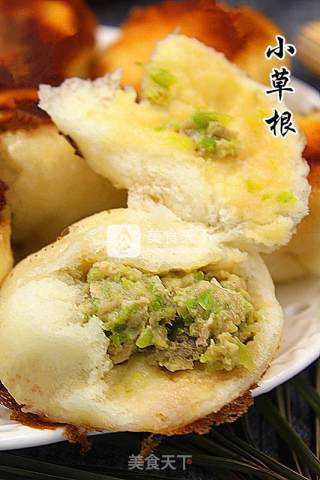 青椒馅水煎包的做法步骤：15