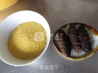 海参小米粥的做法步骤：1