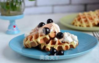 樱桃果酱华夫饼的做法步骤：15