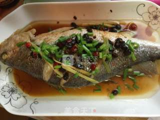 豆豉蒸黄鱼的做法步骤：9