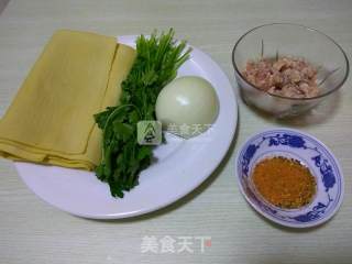 风味烤干豆腐卷的做法步骤：1