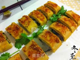 风味烤干豆腐卷的做法步骤：12