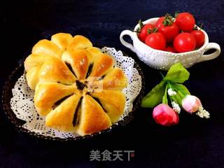 豆沙花面包的做法步骤：14