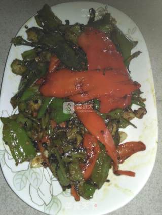 油淋双椒的做法步骤：3