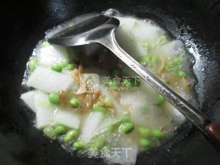 榨菜丝毛豆煮冬瓜的做法步骤：5