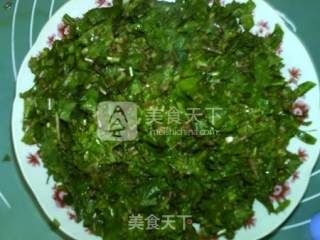 粉蒸蒲公英的做法步骤：8