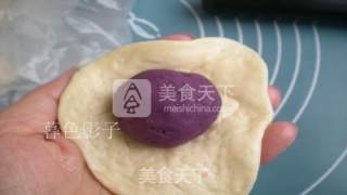 紫薯馅花面包的做法步骤：6