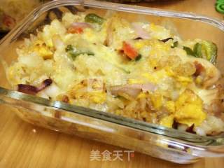 海鲜芝士焗饭的做法步骤：4