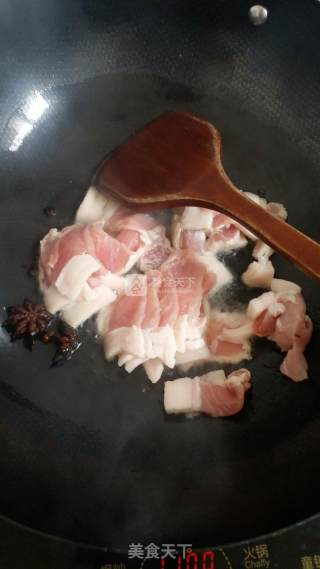 蒜苔炒肉的做法步骤：3