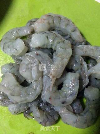 荠菜虾肉水晶圆子????????的做法步骤：3