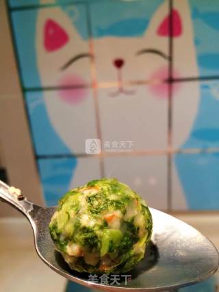 荠菜虾肉水晶圆子????????的做法步骤：10