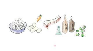 手绘食谱：黄金糯米蛋 把粽子放进鸭子蛋里的做法步骤：1