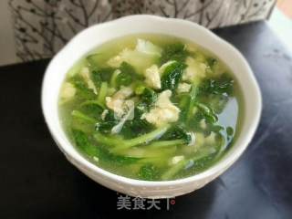 鸡毛菜鸡蛋榨菜汤的做法步骤：4