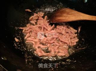 空心菜梗炒肉丝的做法步骤：7