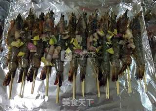 烤串串虾的做法步骤：5