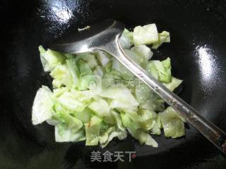 圆白菜炒海虾的做法步骤：4