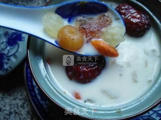 杏仁露炖雪蛤的做法步骤：15