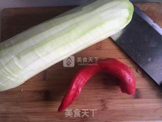 清炒瓠子的做法步骤：1