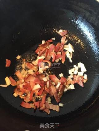 腊肉蒜苔的做法步骤：4