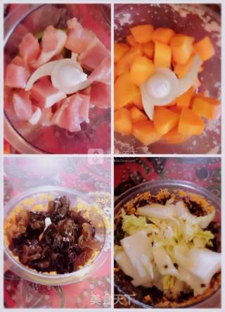 菜包肉的做法步骤：2