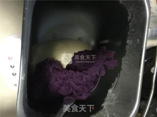 紫薯豆沙馅年糕的做法步骤：2