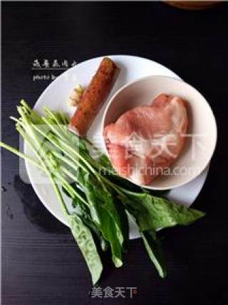 【最是鲜美多汁】菠菜蒸肉丸的做法步骤：1