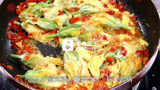 私房小菜一碟之【香煎南瓜花】的做法步骤：6