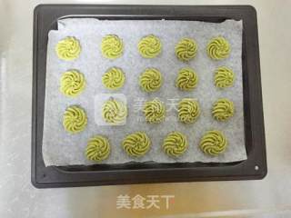 变着花样做曲奇——抹茶杏仁丹麦酥的做法步骤：8