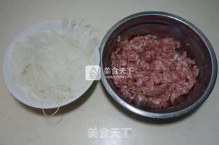 微波炉版肉末粉丝娃娃菜的做法步骤：2