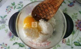 甜咸豆儿蒜薹（蒜苗）蛋炒饭的做法步骤：8