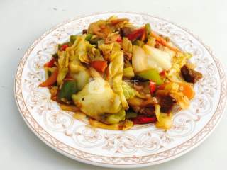 干锅牛肉包菜的做法步骤：6