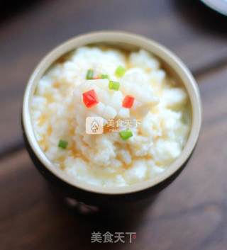 如何蒸出嫩滑美丽的蛋羹--鲜鱿芙蓉蛋的做法步骤：9