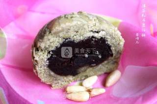 抹茶豆沙松子酥的做法步骤：14