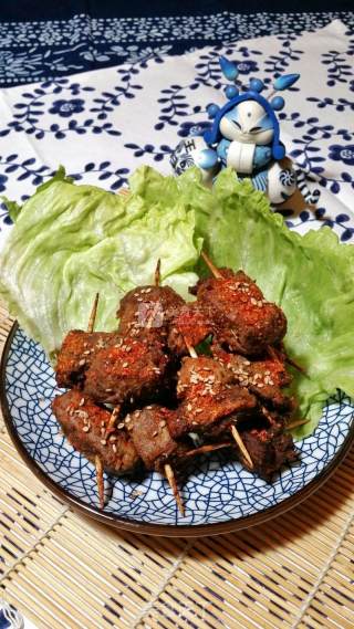 辣烤孜然牙签肉的做法步骤：7