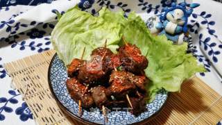 辣烤孜然牙签肉的做法步骤：9