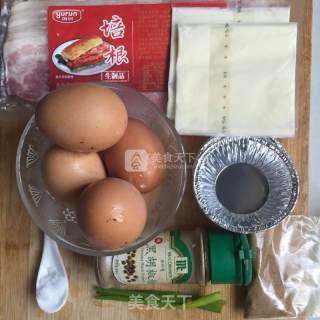 快手早餐～培根鸡蛋杯的做法步骤：1