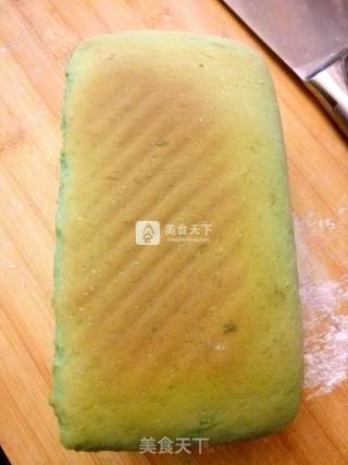 抹茶圣诞树吐司蛋糕的做法步骤：5